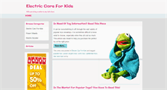 Desktop Screenshot of electric-car-for-kids.com